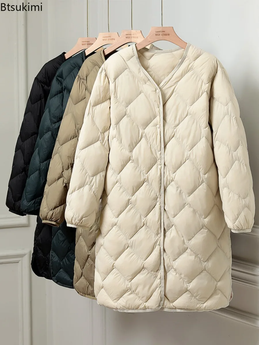 2025 New Warm O-neck Thin Parkas Fashion Outerwear Winter Women Long Ultra Light Puffer Jacket Trend White Duck Down Coat Female
2025 New Warm O-neck Thin Parkas Fashion Outerwear Winter Women Long Ultra Light Puffer Jacket Trend White Duck Down Coat Female