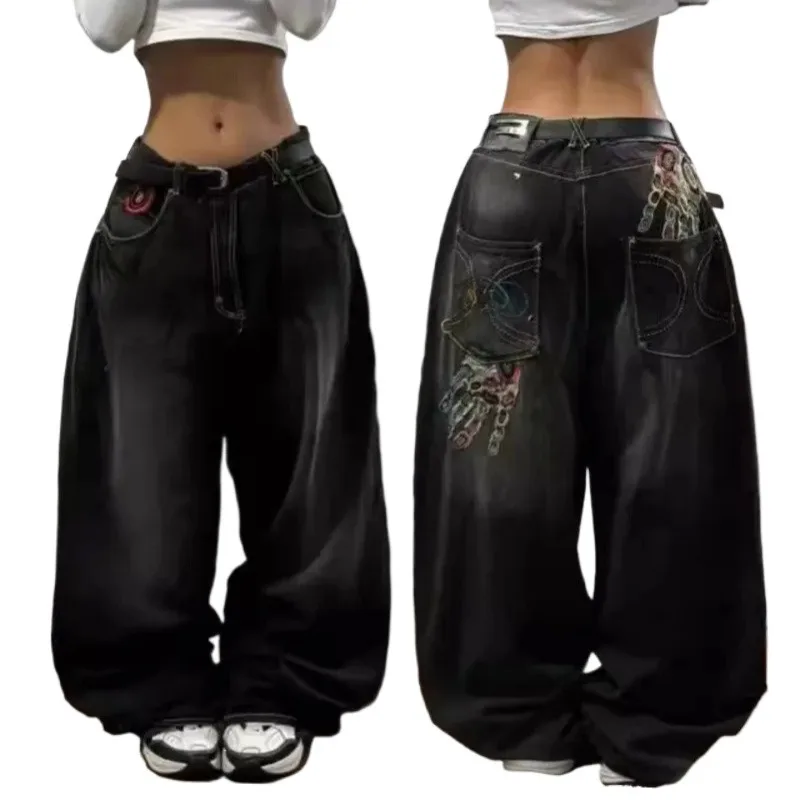 Y2K Fashion New Oversized Pattern Embroidery Jeans Men Gothic Harajuku Retro Hip Hop Popular Casual High Waist Wide-leg Trousers
Y2K Fashion New Oversized Pattern Embroidery Jeans Men Gothic Harajuku Retro Hip Hop Popular Casual High Waist Wide-leg Trousers