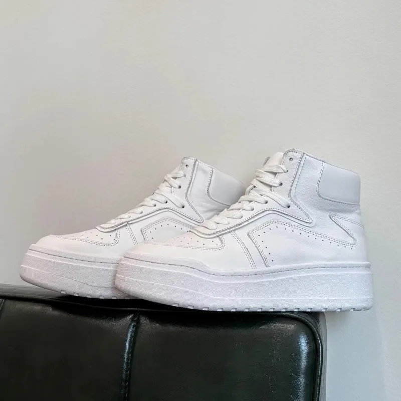 New Thick-sole Lace-up Lightweight Genuine Leather White Shoes Fashion Women Sneakers Casual High-top Skate Shoes
New Thick-sole Lace-up Lightweight Genuine Leather White Shoes Fashion Women Sneakers Casual High-top Skate Shoes