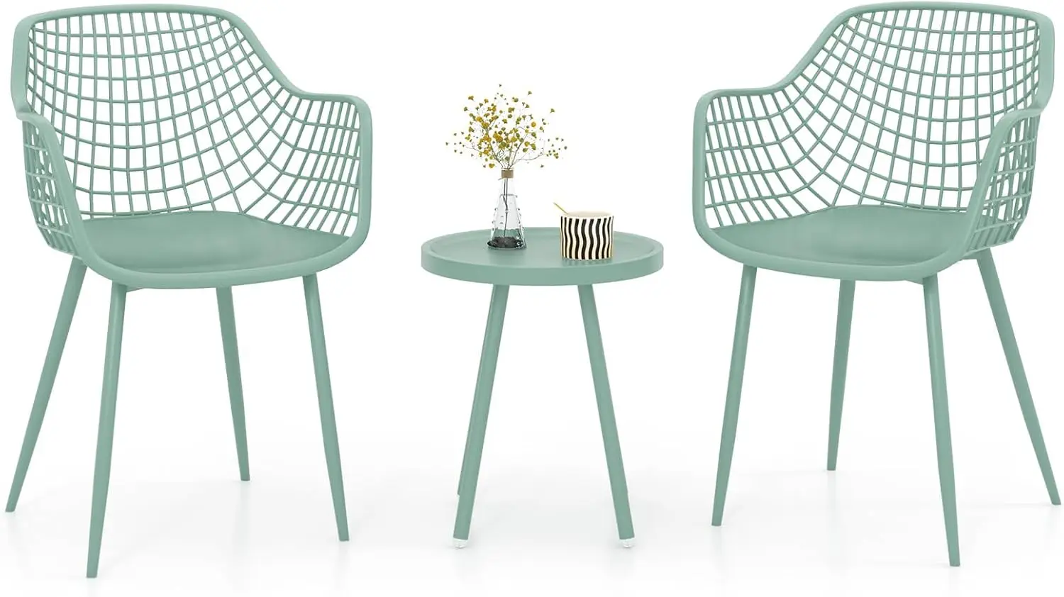 3 Piece Patio Bistro Set, All Weather Heavy Duty Table and Chairs Set of 2 with Widen Seats, Outdoor
3 Piece Patio Bistro Set, All Weather Heavy Duty Table and Chairs Set of 2 with Widen Seats, Outdoor