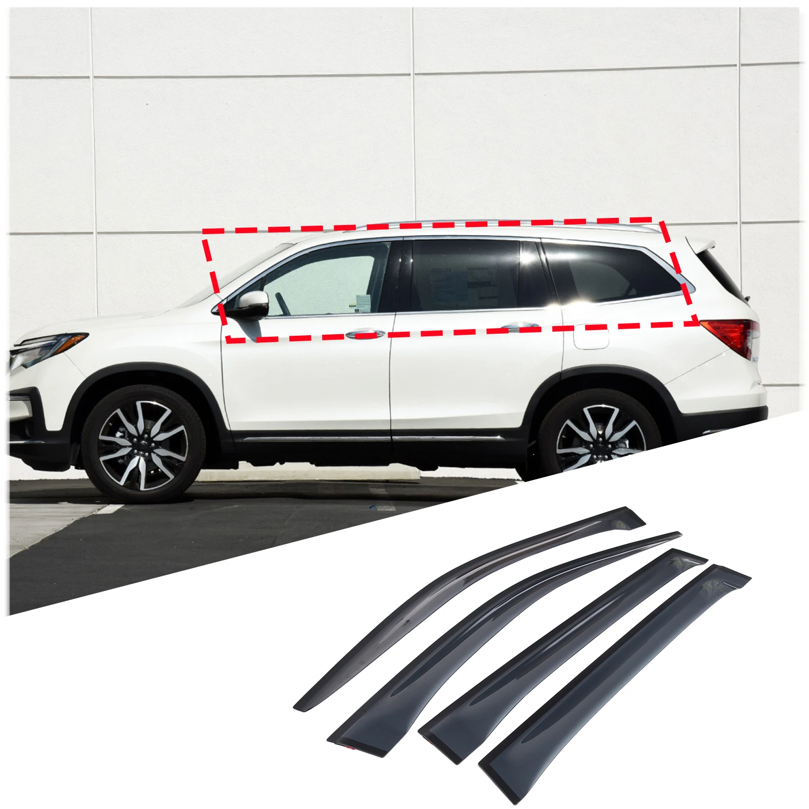 Side Window Deflectors For Honda Pilot 2015-2022 Car Sun Rain Guards Weather Shileds ABS Exterior Accessories
Side Window Deflectors For Honda Pilot 2015-2022 Car Sun Rain Guards Weather Shileds ABS Exterior Accessories