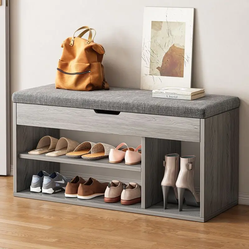 Solid Wood Shoe Changing Stool, Multi-layer Seated Shoe Rack At The Entrance Of The Household, Entrance Shoe Cabinet
Solid Wood Shoe Changing Stool, Multi-layer Seated Shoe Rack At The Entrance Of The Household, Entrance Shoe Cabinet