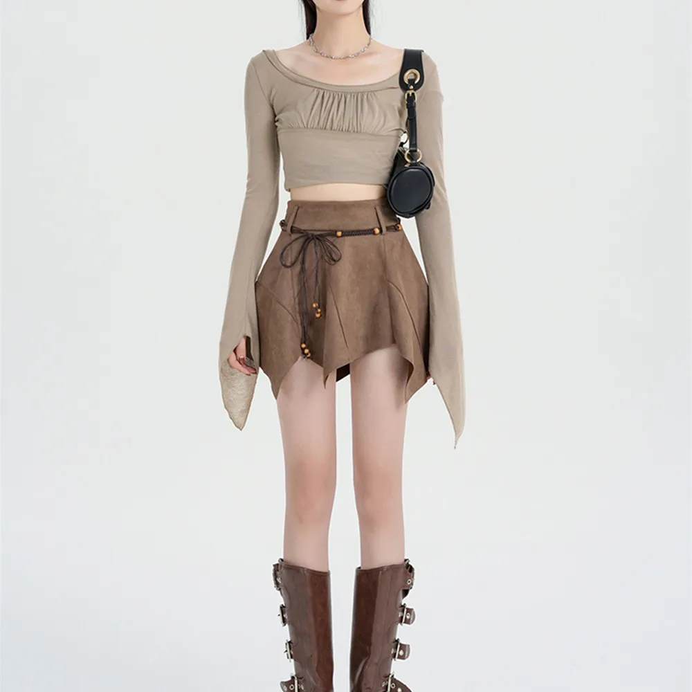 New Arrival 2024 Women's Suede Irregular Skirt Solid Color Short Skirts For Woman
New Arrival 2024 Women's Suede Irregular Skirt Solid Color Short Skirts For Woman