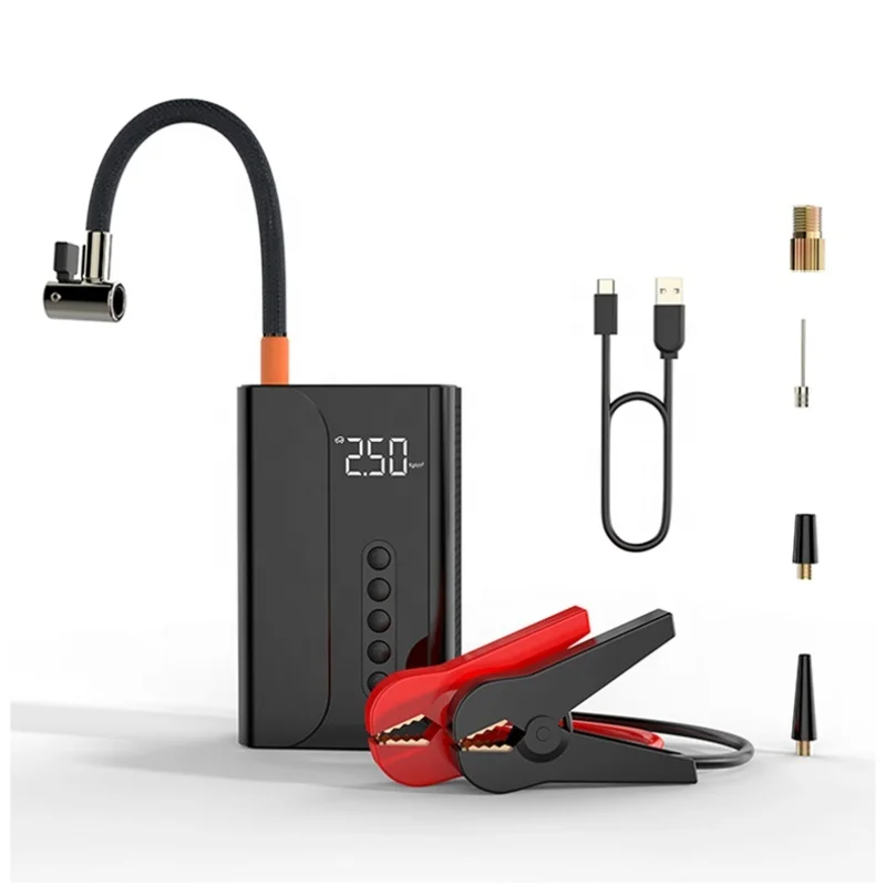 Portable 10400mAh Car Starter with 150PSI Air Pump 12V Air Compressor for Fast Inflation of Cars Bicycles Balls Motorcycles
Portable 10400mAh Car Starter with 150PSI Air Pump 12V Air Compressor for Fast Inflation of Cars Bicycles Balls Motorcycles