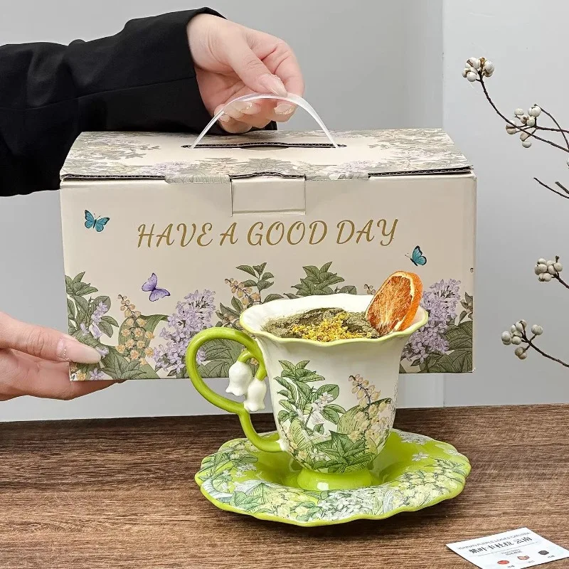 Lily of the valley blooming afternoon tea set - exquisite high-grade ceramic cups, mugs, and coffee cups
Lily of the valley blooming afternoon tea set - exquisite high-grade ceramic cups, mugs, and coffee cups