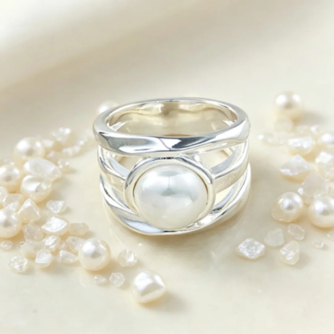 2026 European and American niche fashion electroplated gold and silver high-quality pearl ring, suitable for women's jewelry
2026 European and American niche fashion electroplated gold and silver high-quality pearl ring, suitable for women's jewelry
