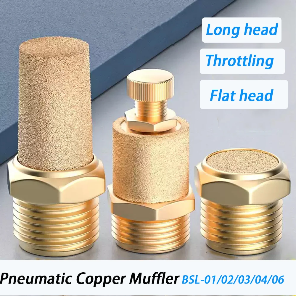 BSL-M5/01/02/03/04/06 Pneumatic Brass Exhaust Muffler Noise Reduction Filter Joint Flat Head/Throttling/Long Head Muffler
BSL-M5/01/02/03/04/06 Pneumatic Brass Exhaust Muffler Noise Reduction Filter Joint Flat Head/Throttling/Long Head Muffler