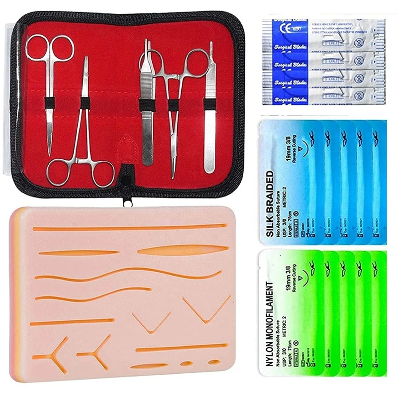 Suture Practice Kit For , And Vet Student Suture Training, With 14 Pre-Cut Wounds, Suture Tools, Suture Thread
Suture Practice Kit For , And Vet Student Suture Training, With 14 Pre-Cut Wounds, Suture Tools, Suture Thread