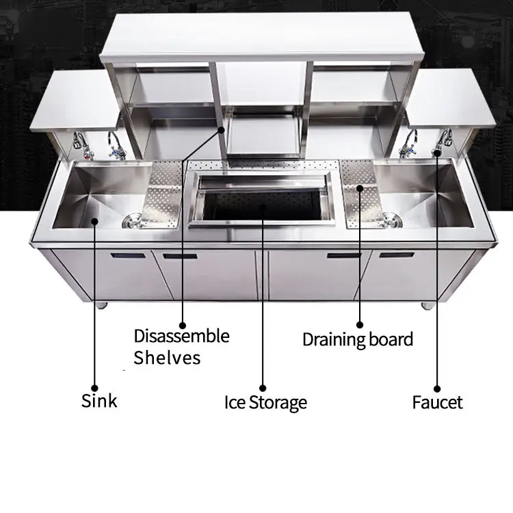 Custom Bubble Tea Counter Stainless Steel Milk Tea Counter for Milk Tea Shop Counter Design
Custom Bubble Tea Counter Stainless Steel Milk Tea Counter for Milk Tea Shop Counter Design