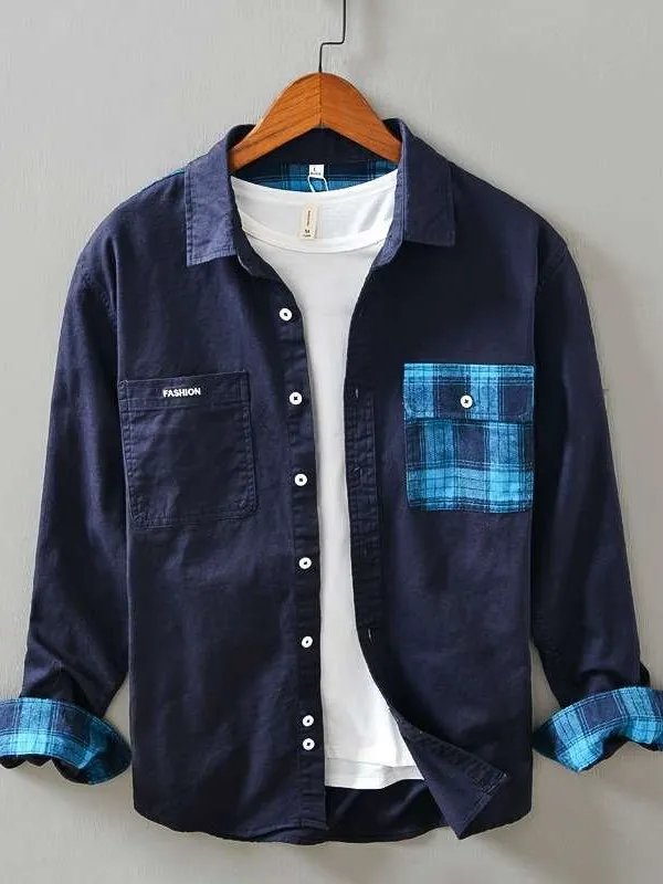 New Men's Casual Cotton Long Sleeve Shirt Autumn Winter PU Leather Special Wide Fit Fake Two-Piece CleanFit Pure Color
New Men's Casual Cotton Long Sleeve Shirt Autumn Winter PU Leather Special Wide Fit Fake Two-Piece CleanFit Pure Color