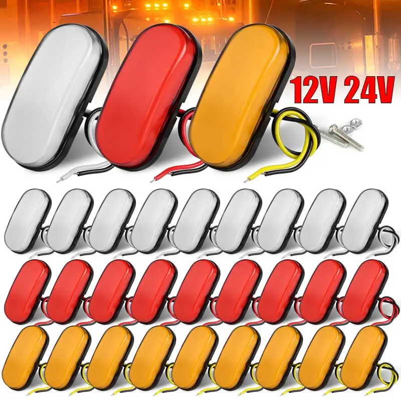 Truck 9 LED Side Marker Light Clearance Identification Light Turn Signal Stop Warning Lamp For Trailer Tractor Bus Lorry 12V 24V
Truck 9 LED Side Marker Light Clearance Identification Light Turn Signal Stop Warning Lamp For Trailer Tractor Bus Lorry 12V 24V