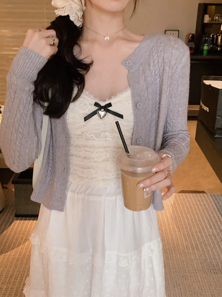 Новый модный кардиган Anli 2024: стильный, высококачественный, вязаный, с открытым передом, нежный, универсальный, тонкий женский свитер
Новый модный кардиган Anli 2024: стильный, высококачественный, вязаный, с открытым передом, нежный, универсальный, тонкий женский свитер