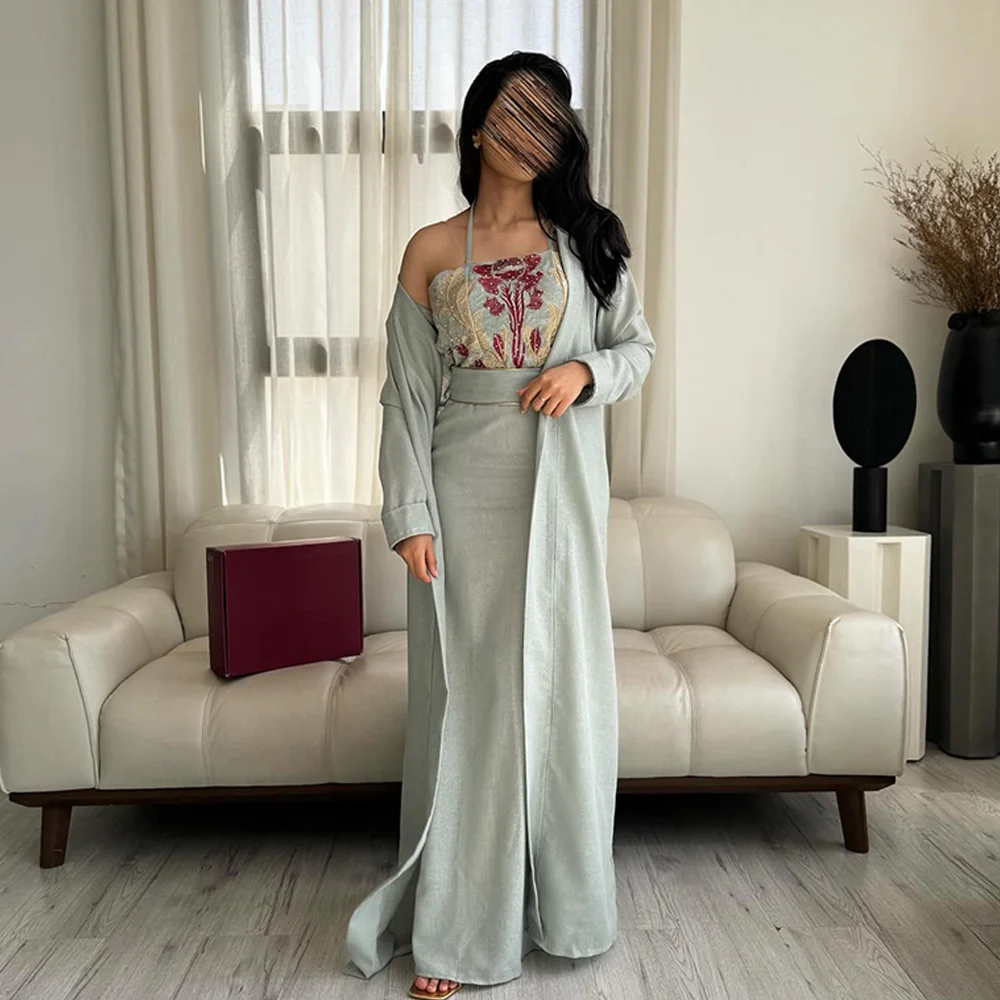 Customized Crystal Embroidery Sweep Train Straight Halter Elegant Evening Dresses Floor Length Chiffon Special Occasion Gowns Lo
Customized Crystal Embroidery Sweep Train Straight Halter Elegant Evening Dresses Floor Length Chiffon Special Occasion Gowns Lo