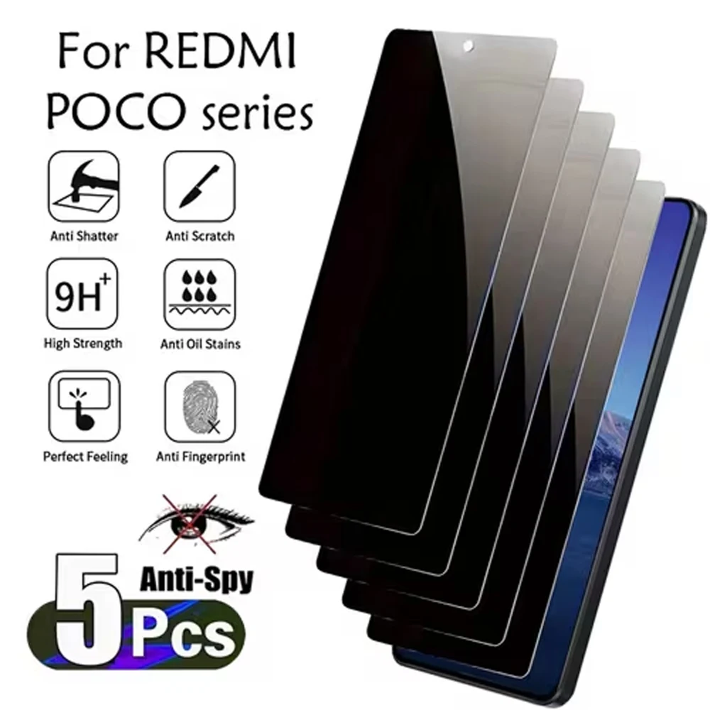 1/5Pcs Privacy Screen Protectors For Xiaomi Poco X7 F7 Pro F7 Ultra X6 M7 Pro X5 Pro X3 Pro X6 Pro F6 Pro C61 M6 Tempered Glass
1/5Pcs Privacy Screen Protectors For Xiaomi Poco X7 F7 Pro F7 Ultra X6 M7 Pro X5 Pro X3 Pro X6 Pro F6 Pro C61 M6 Tempered Glass