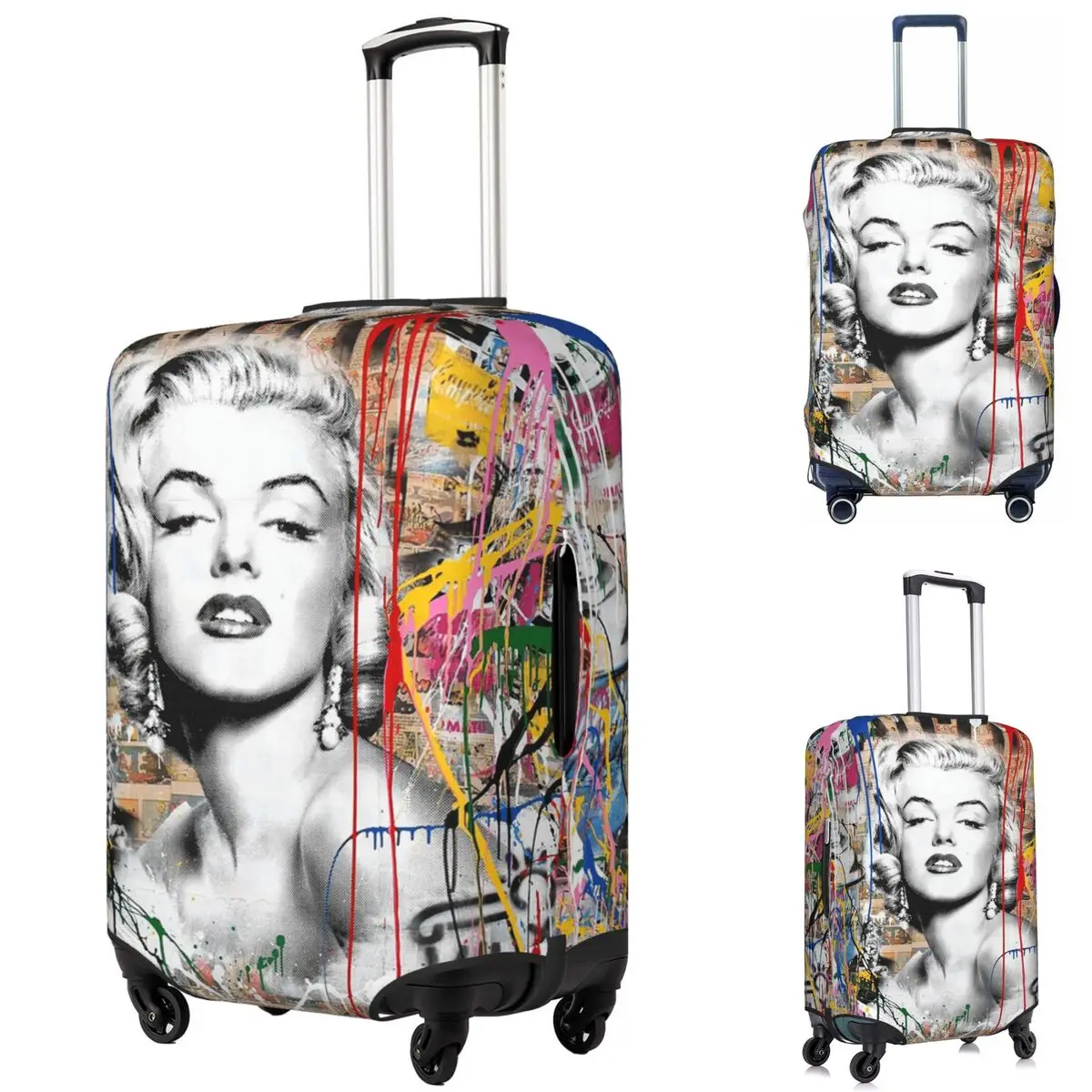 Marilyn Monroe Colorful Pop Mashup Banksy Suitcase Cover Protection Elastic Trip Luggage Protector Covers for 18-32 Inch
Marilyn Monroe Colorful Pop Mashup Banksy Suitcase Cover Protection Elastic Trip Luggage Protector Covers for 18-32 Inch