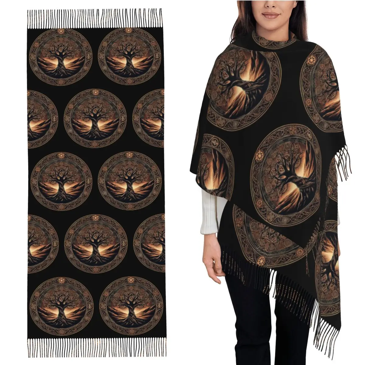 Кельтский шарф «Древо жизни», шарфы с кисточками, женские мягкие теплые шали и накидки, большая осенне-зимняя шаль
Кельтский шарф «Древо жизни», шарфы с кисточками, женские мягкие теплые шали и накидки, большая осенне-зимняя шаль