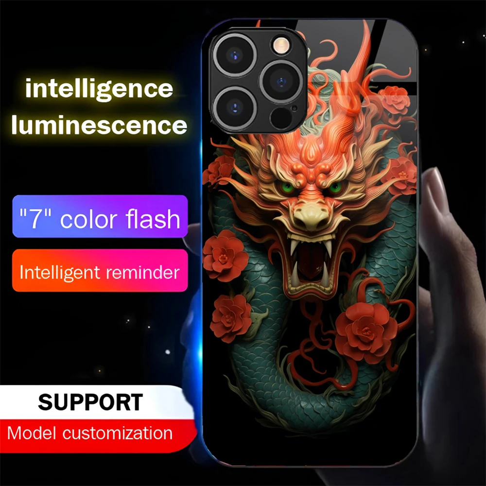 Cool Dragon Painting LED Calling Light Flash Phone Case Smart Luminous Cover For iPhone 16 E 15 14 13 12 11 Pro Max XR XS Plus
Cool Dragon Painting LED Calling Light Flash Phone Case Smart Luminous Cover For iPhone 16 E 15 14 13 12 11 Pro Max XR XS Plus