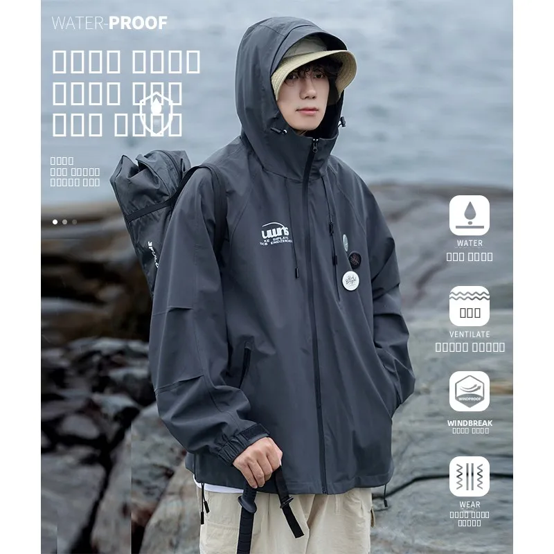 Outdoor Men's Spring Autumn Tee-Proof Fce Jaet Cycling Clothing Functional Print High-End Feeling Zipper Closure Loose...
Outdoor Men's Spring Autumn Tee-Proof Fce Jaet Cycling Clothing Functional Print High-End Feeling Zipper Closure Loose...