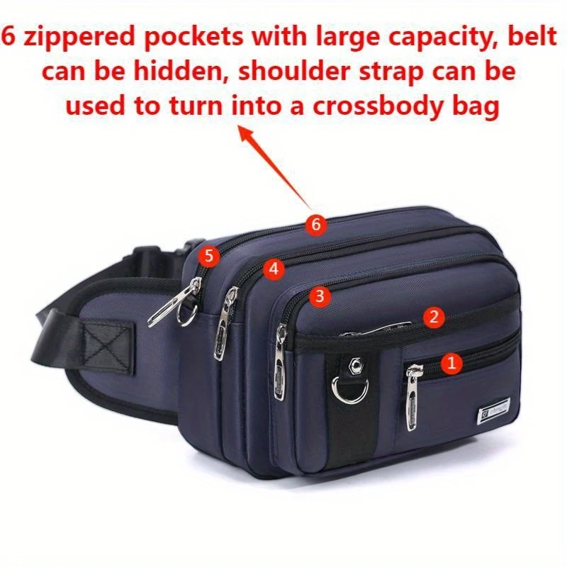 Multifunctional Waist Pack, Waist Bag And Crossbody Bag 2-In-1
Multifunctional Waist Pack, Waist Bag And Crossbody Bag 2-In-1