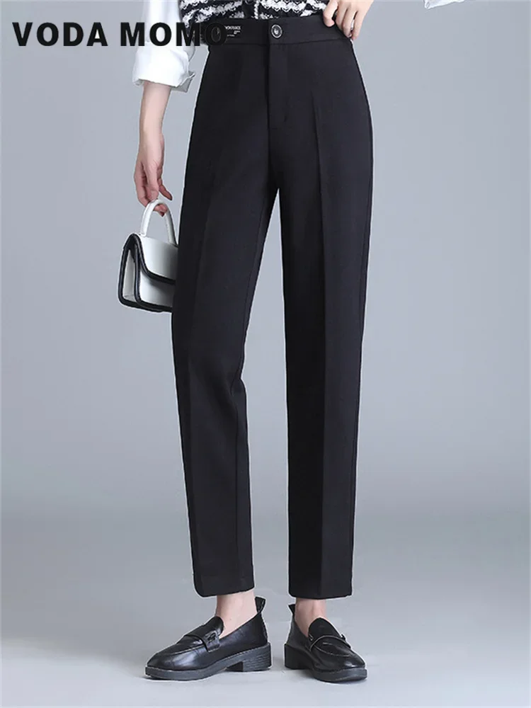 Осень-зима, корейские удобные брюки с высокой талией, женские прямые брюки с высокой талией, модные офисные женские однотонные официальные брюки для костюма
Осень-зима, корейские удобные брюки с высокой талией, женские прямые брюки с высокой талией, модные офисные женские однотонные официальные брюки для костюма