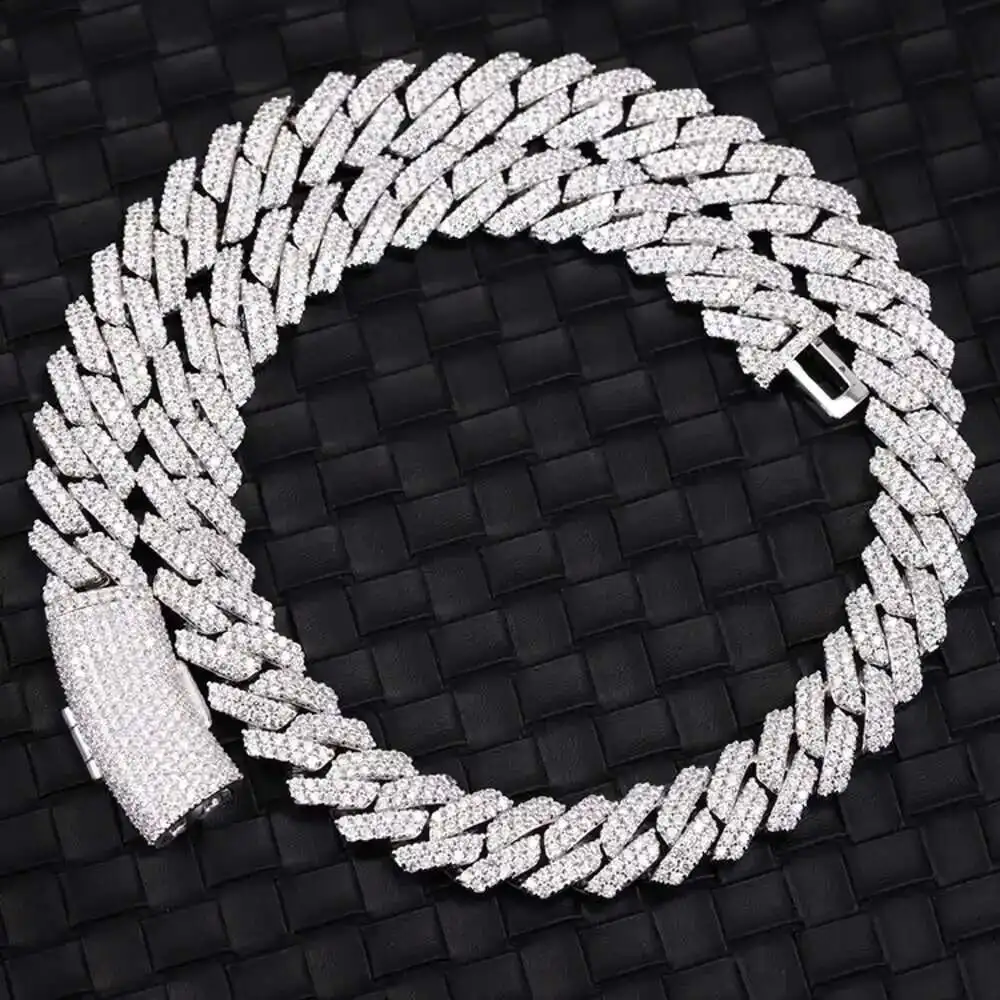 Yu Ying Pass Diamond Test Gra Certificate Moissanite Diamond 14mm Wide Silver Cuban Link Chain for Rapper Hip Hop Necklace
Yu Ying Pass Diamond Test Gra Certificate Moissanite Diamond 14mm Wide Silver Cuban Link Chain for Rapper Hip Hop Necklace