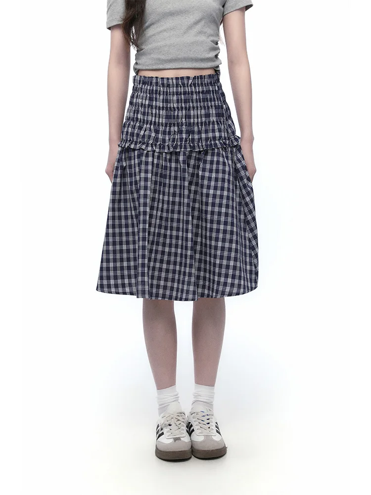 King Prince Artistic Design Blue Plaid A-Line Halter Skirt High Waist Cotton Gored Umbrella Skirt Two-Way Wearability
King Prince Artistic Design Blue Plaid A-Line Halter Skirt High Waist Cotton Gored Umbrella Skirt Two-Way Wearability