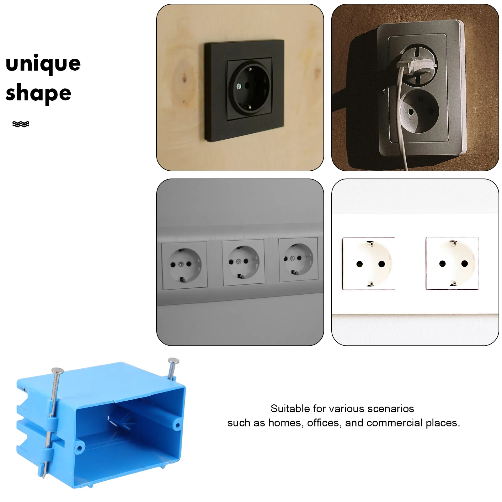 Multifunctional Terminal Box with Nails Outdoor Electrical Junction Thickened Wall Mounted Outlet for Cables
Multifunctional Terminal Box with Nails Outdoor Electrical Junction Thickened Wall Mounted Outlet for Cables