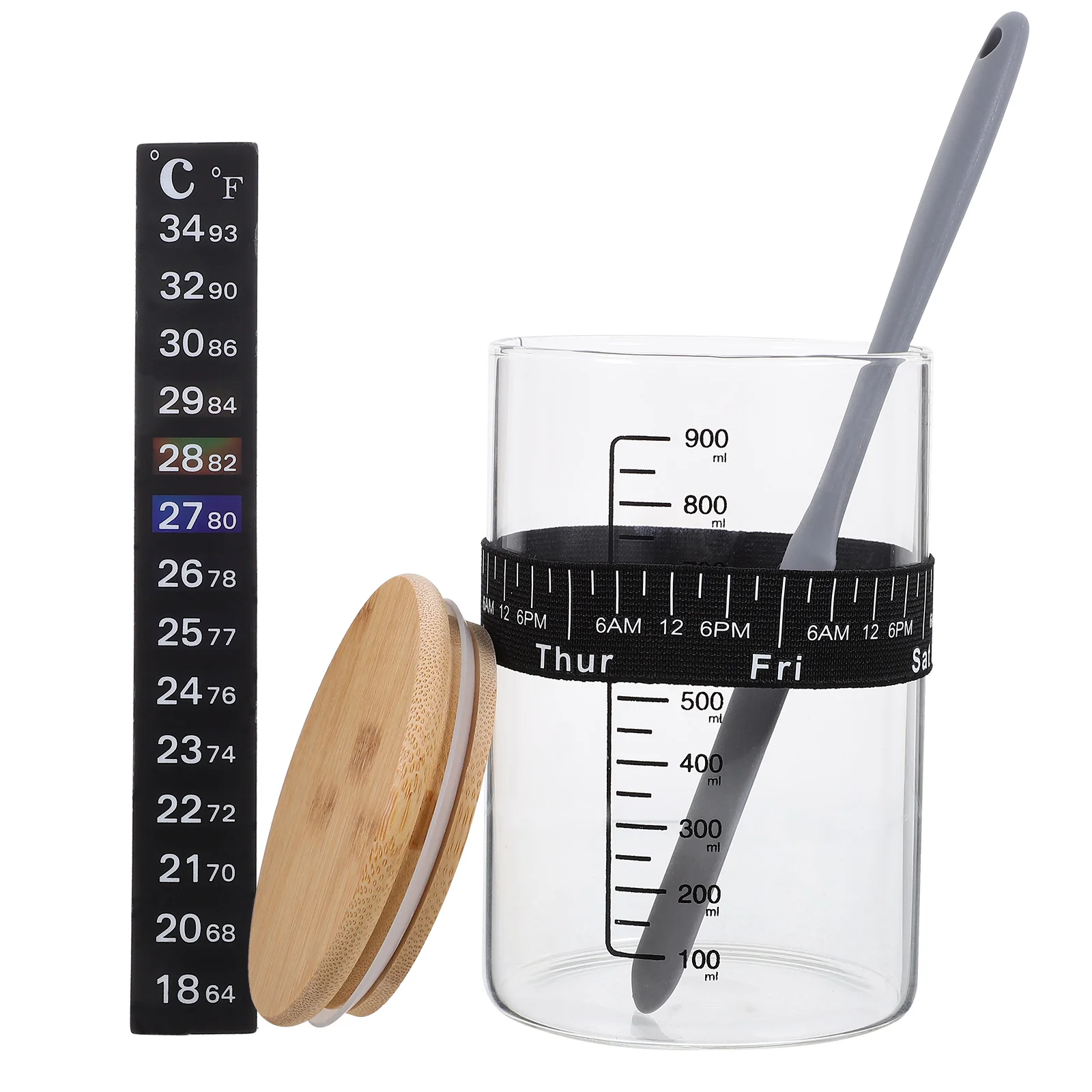 Bread Fermentation Tank Sourdough Starter Jar Spatula Glass Storage Container Jars
Bread Fermentation Tank Sourdough Starter Jar Spatula Glass Storage Container Jars