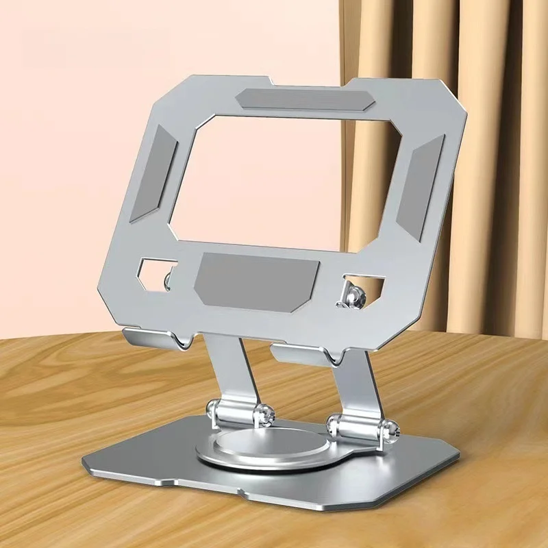 360° Rotatable Metal Foldable Ventilated Hollow Desktop Stand for Tablets & Smartphones
360° Rotatable Metal Foldable Ventilated Hollow Desktop Stand for Tablets & Smartphones