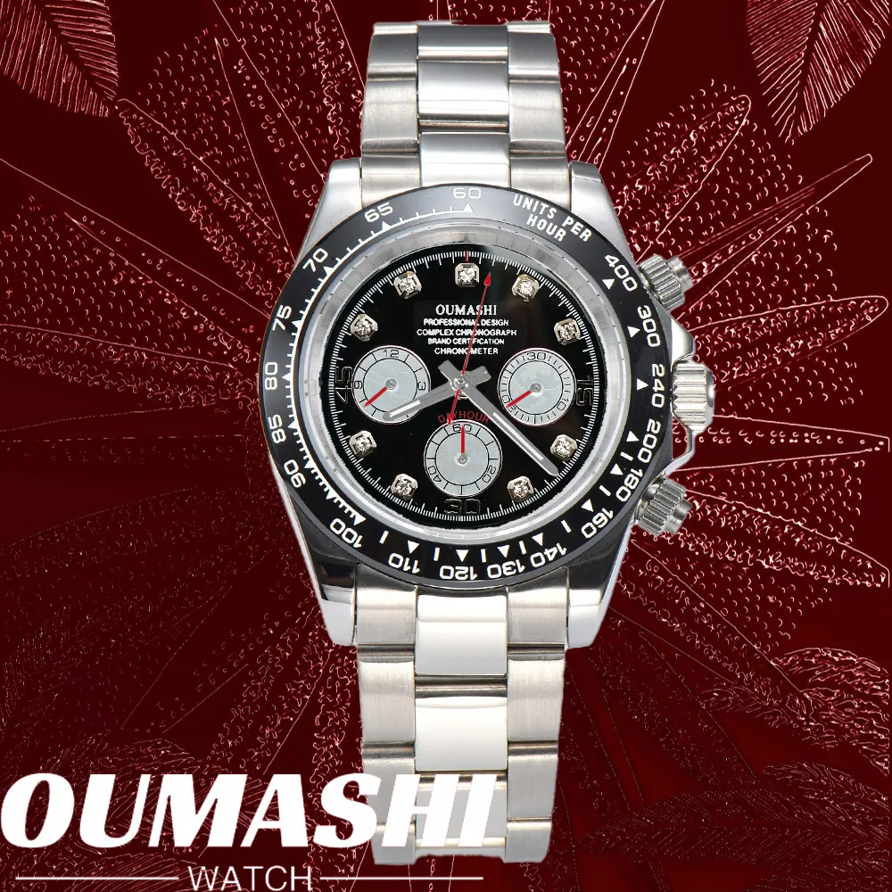Quartz VK63 Luxury Sports watch Sapphire Glass 316L stainless steel waterproof for men's custom watches with VK63 watch movement
Quartz VK63 Luxury Sports watch Sapphire Glass 316L stainless steel waterproof for men's custom watches with VK63 watch movement