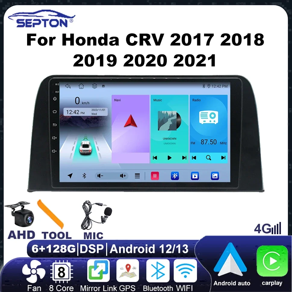 Автомобильный радиоприемник SEPTON CarPlay, мультимедийный плеер для Honda CRV 2017 2018 2019 2020 2021, Navi GPS WIFI, умные системы, экран головное устройство
Автомобильный радиоприемник SEPTON CarPlay, мультимедийный плеер для Honda CRV 2017 2018 2019 2020 2021, Navi GPS WIFI, умные системы, экран головное устройство