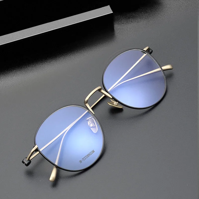 High Quality Eyewear Pure Titanium Glasses Frame Women Men Vintage Round Myopia Prescription Reading Eyeglasses Frames
High Quality Eyewear Pure Titanium Glasses Frame Women Men Vintage Round Myopia Prescription Reading Eyeglasses Frames