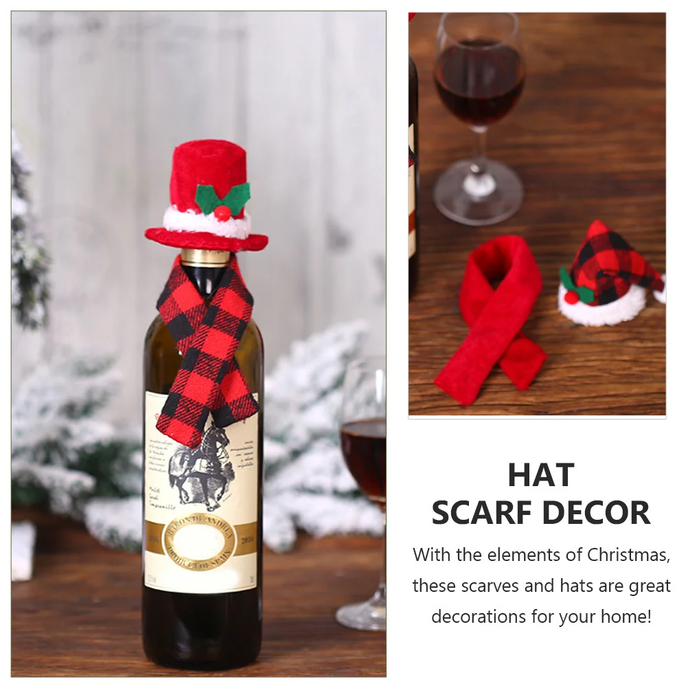 6Sets Adorable Bottle Hat Scarf Decor Mini Xmas Wine Bottle Ornaments Christmas Party Props Home Decorations Hat Scarf Decor
6Sets Adorable Bottle Hat Scarf Decor Mini Xmas Wine Bottle Ornaments Christmas Party Props Home Decorations Hat Scarf Decor