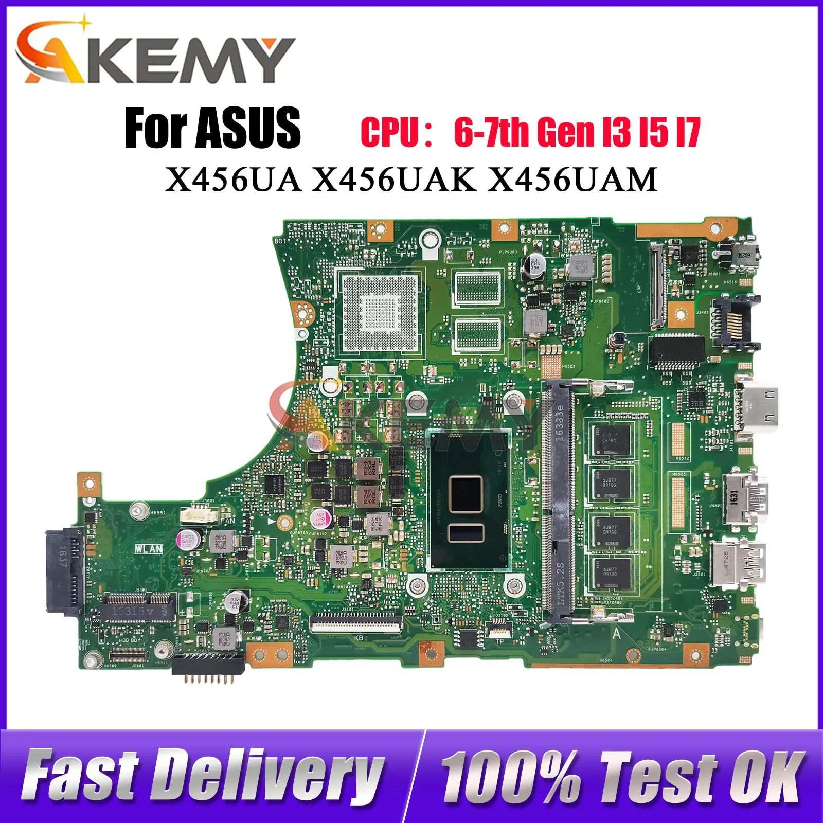 X456UA Laptop Motherboard For ASUS VivoBook A456U R457U F456U X456UAM X456UV X456UJ X456U X456UQ X456UAK Mainboard I3 I5 I7 CPU
X456UA Laptop Motherboard For ASUS VivoBook A456U R457U F456U X456UAM X456UV X456UJ X456U X456UQ X456UAK Mainboard I3 I5 I7 CPU