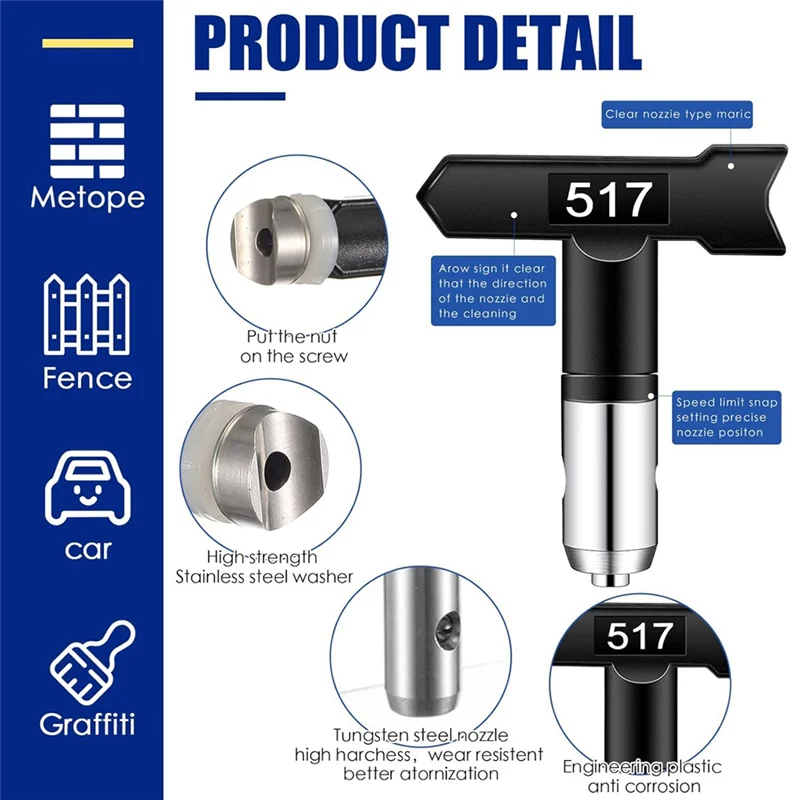 AT48-2Set безвоздушный распылитель краски, безвоздушный распылитель краски высокого давления с поворотным соединением наконечника 517, аксессуары для распылителей насоса
AT48-2Set безвоздушный распылитель краски, безвоздушный распылитель краски высокого давления с поворотным соединением наконечника 517, аксессуары для распылителей насоса