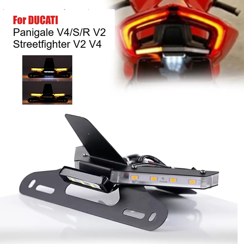 For Ducati Panigale V4R/S License Plate Holder Integrated Turn Signal Tail Tidy Fender Eliminator For Streetfighter V4 V4S V2
For Ducati Panigale V4R/S License Plate Holder Integrated Turn Signal Tail Tidy Fender Eliminator For Streetfighter V4 V4S V2