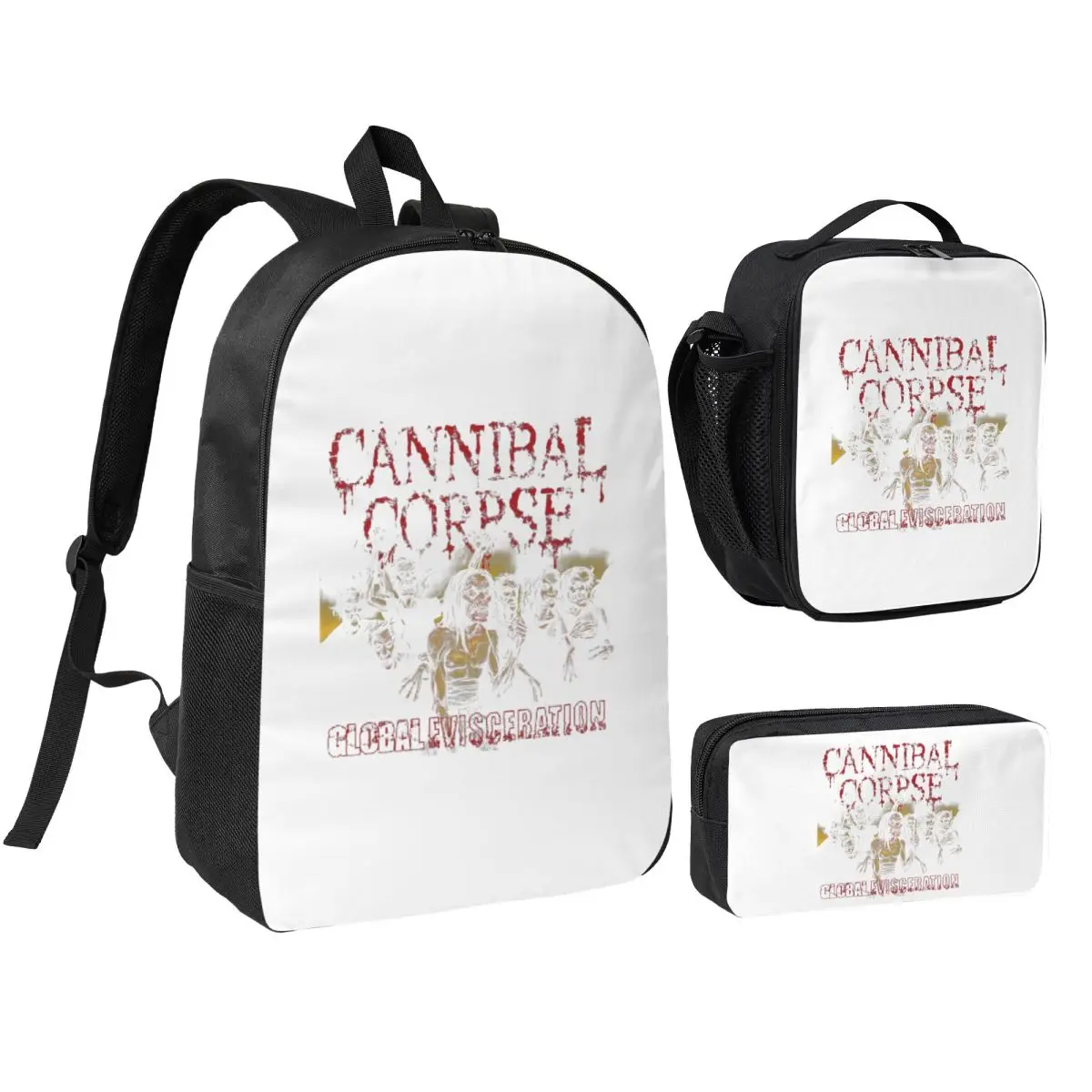 Cannibal Corpse Metal Skateboard Backpack Student BookBag School Bag Shoulder Bags 3ps Insulated Lunch Bag Pencil Case
Cannibal Corpse Metal Skateboard Backpack Student BookBag School Bag Shoulder Bags 3ps Insulated Lunch Bag Pencil Case
