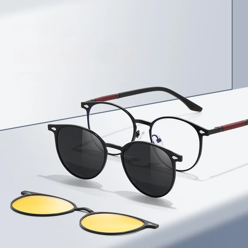 COHK New Style 3 In 1 Metal Magnet Clip On Polarized Sunglasses Men Women Luxury Brand Design Sun Glasses Frame Eyewear UV400
COHK New Style 3 In 1 Metal Magnet Clip On Polarized Sunglasses Men Women Luxury Brand Design Sun Glasses Frame Eyewear UV400