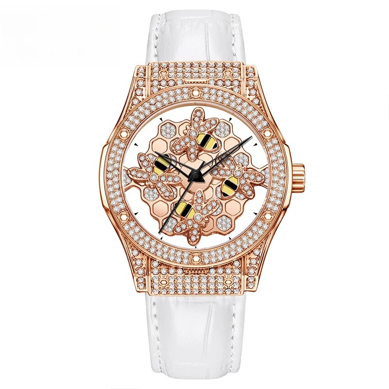 Ofns Lucky Bee Rotating Skeleton Diamond Watch Women, Waterproof Quartz Wristwatch with Rhinestone Bezel, Unique Ladies Clock
Ofns Lucky Bee Rotating Skeleton Diamond Watch Women, Waterproof Quartz Wristwatch with Rhinestone Bezel, Unique Ladies Clock