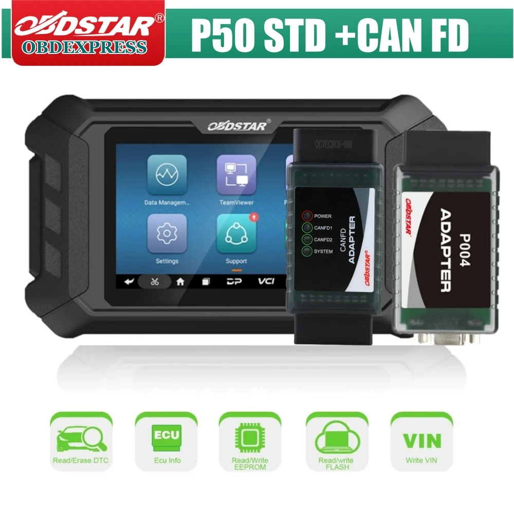 OBDSTAR P50 ST Version Airbag Reset Tool Plus CAN FD Adapter Included Covers 102 Brands and 16000+ ECU Part No. by OBD / Bench
OBDSTAR P50 ST Version Airbag Reset Tool Plus CAN FD Adapter Included Covers 102 Brands and 16000+ ECU Part No. by OBD / Bench