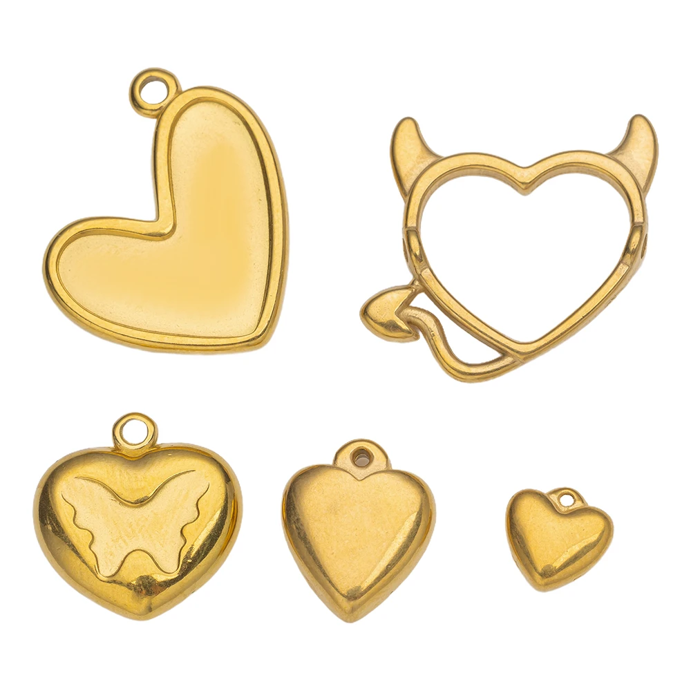 5Pcs Stainless Steel Heart Charms Pendant For DIY Homemade Accessories Necklace Bracelet Jewelry Making Accessories Craft
5Pcs Stainless Steel Heart Charms Pendant For DIY Homemade Accessories Necklace Bracelet Jewelry Making Accessories Craft
