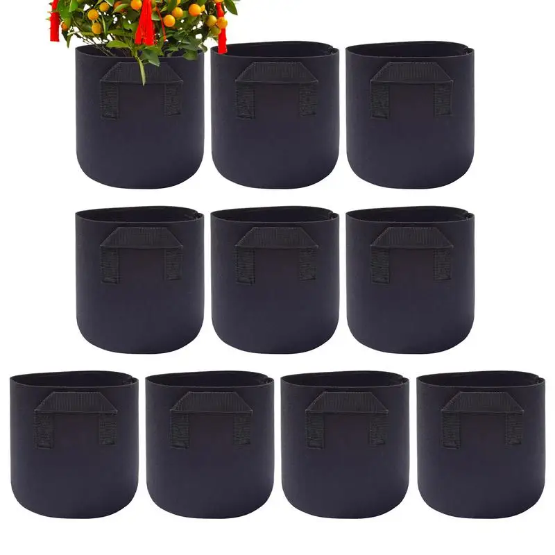 Garden Grow Bags 10 Pieces Fabric Grow Bags With Handles Reusable Container Pouches For Vegetable Potato Fruit Tomato Growing
Garden Grow Bags 10 Pieces Fabric Grow Bags With Handles Reusable Container Pouches For Vegetable Potato Fruit Tomato Growing