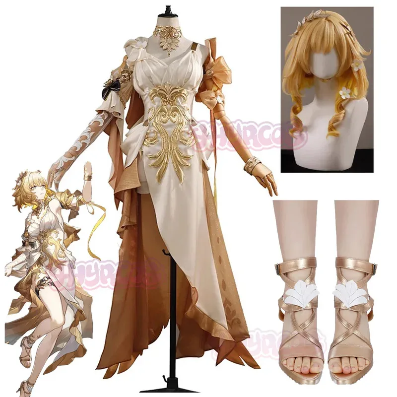 Honkai Star Rail Aglaea Cosplay Costume Wig Dress Headwear Rings Amphoreus The Goldweaver Halloween Party Women Props Carnival
Honkai Star Rail Aglaea Cosplay Costume Wig Dress Headwear Rings Amphoreus The Goldweaver Halloween Party Women Props Carnival