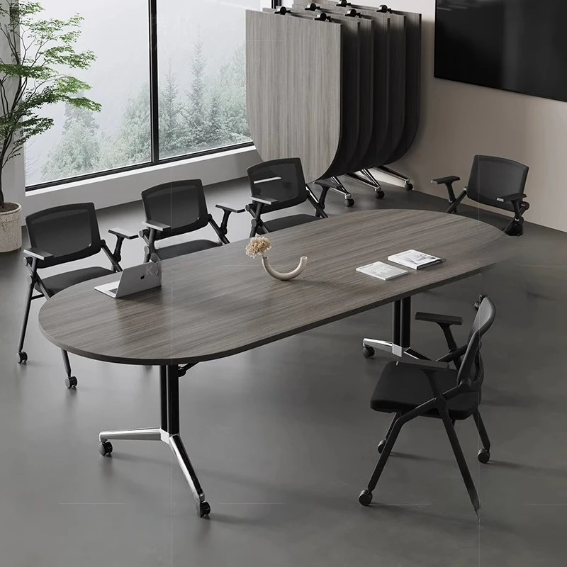 Movable folding conference table, long strip training, live broadcast, telescopic splicing office with wheels, oversized
Movable folding conference table, long strip training, live broadcast, telescopic splicing office with wheels, oversized
