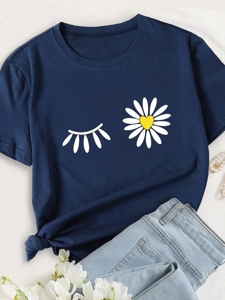 Daisy Flower Print Women T Shirt Short Sleeve O Neck Loose Women Tshirt Ladies Tee Shirt Tops Camisetas Mujer
Daisy Flower Print Women T Shirt Short Sleeve O Neck Loose Women Tshirt Ladies Tee Shirt Tops Camisetas Mujer