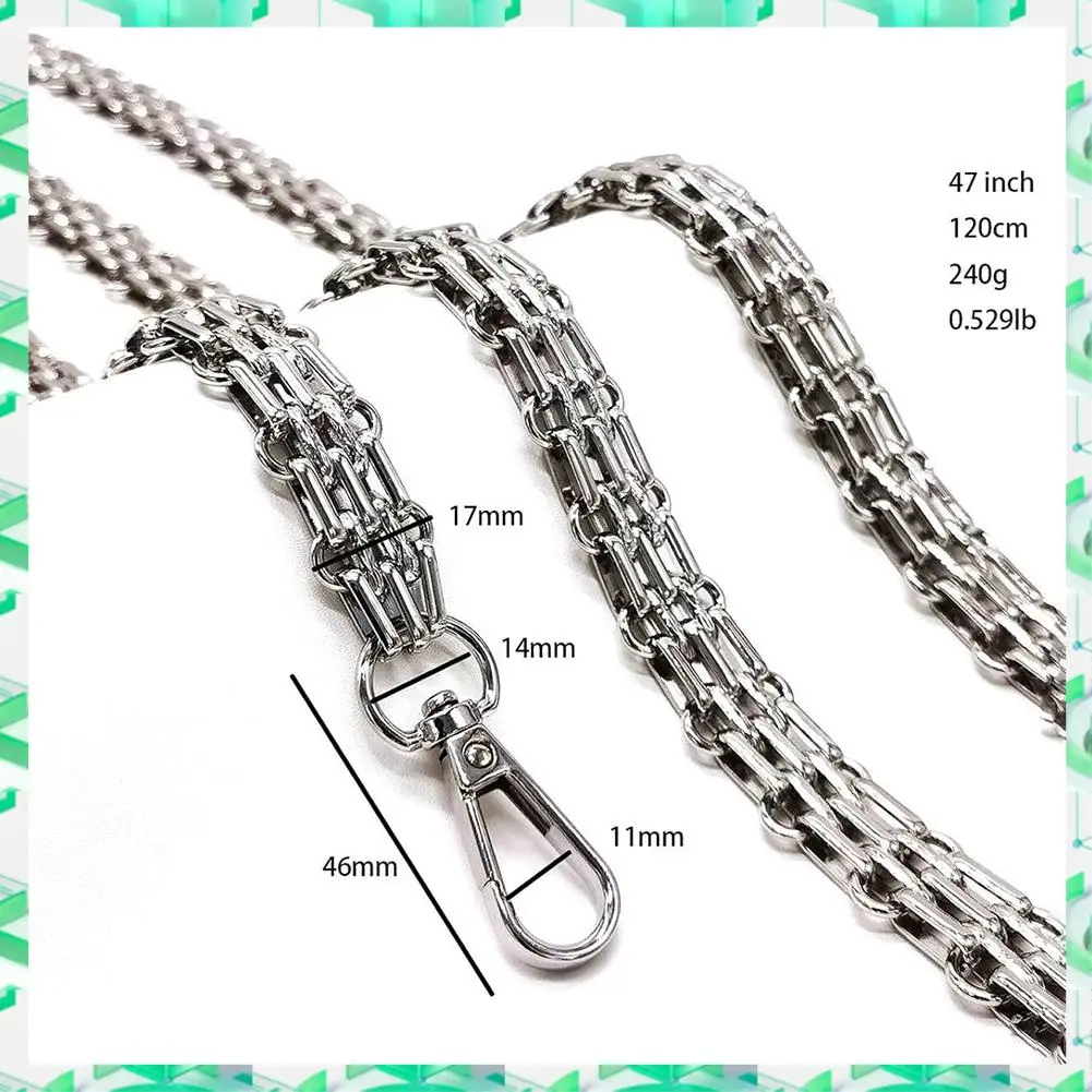 FIZP Iron Wide Purse Straps Chain Crossbody Replacement Strap For Handbags 47Inch/120Cm
FIZP Iron Wide Purse Straps Chain Crossbody Replacement Strap For Handbags 47Inch/120Cm