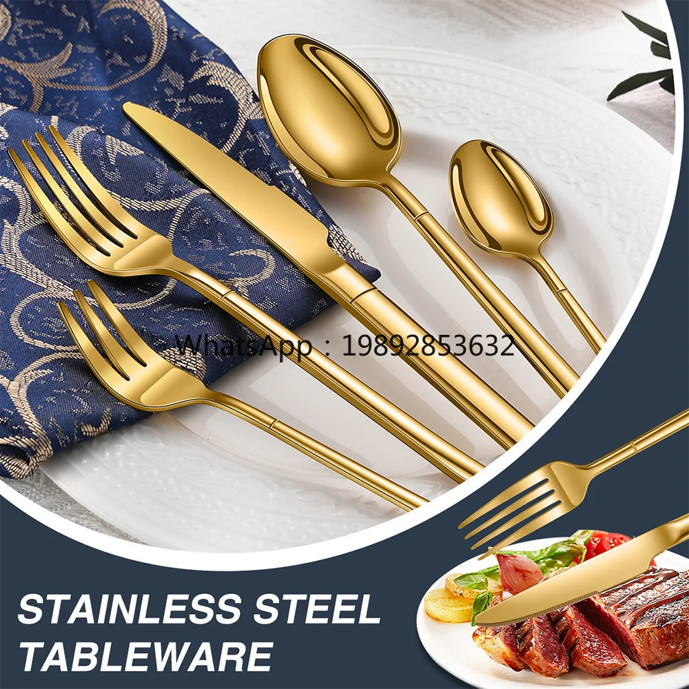 HYS steel tableware 24-piece knife and fork set Western food steak knife, fork and spoon gift box set
HYS steel tableware 24-piece knife and fork set Western food steak knife, fork and spoon gift box set