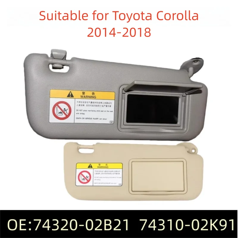 Sun Visor with Makeup Mirror For Toyota Corolla 2014 2015 2016 2017 2018 Beige Grey Left Right 74320-02B21 74310-02K91
Sun Visor with Makeup Mirror For Toyota Corolla 2014 2015 2016 2017 2018 Beige Grey Left Right 74320-02B21 74310-02K91