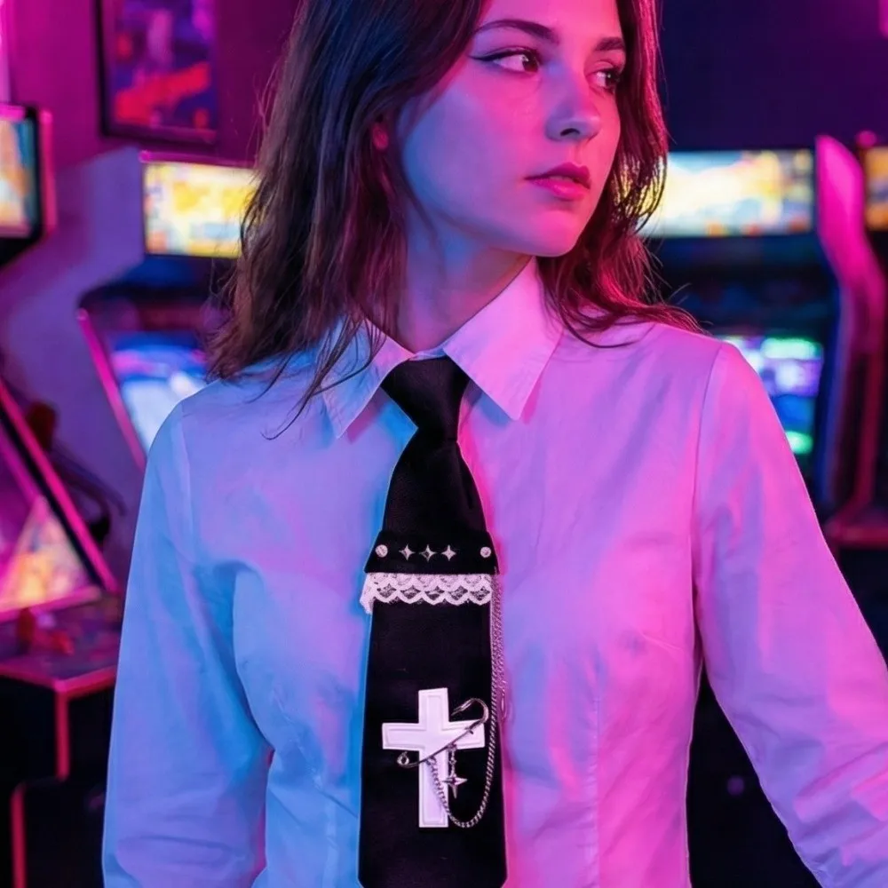 Clothing Decoration Korean Style Chain Tassel Tie Y2k JK Long Necktie Academic Style Tassels Shirt Tie Daily
Clothing Decoration Korean Style Chain Tassel Tie Y2k JK Long Necktie Academic Style Tassels Shirt Tie Daily