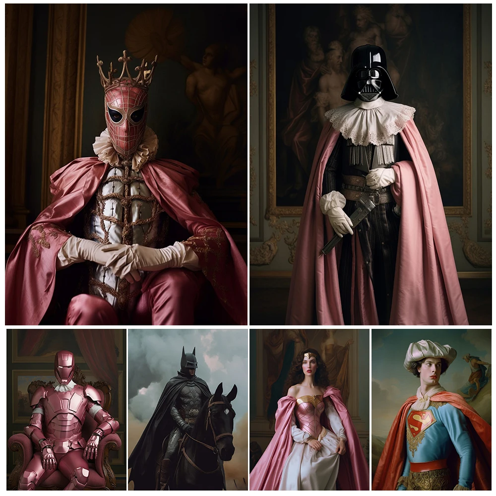 Victorian Superheroes Vintage Wall Art Canvas Painting Funny Superheroes Portrait Photography Art Poster Print Home Decoration 
Victorian Superheroes Vintage Wall Art Canvas Painting Funny Superheroes Portrait Photography Art Poster Print Home Decoration